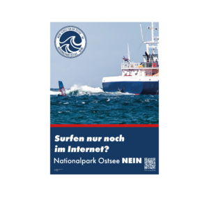 "Surfen nur noch im Internet?" - Bilder-Kampagne Freie Ostsee Schleswig-Holstein gegen den Nationalpark Ostsee