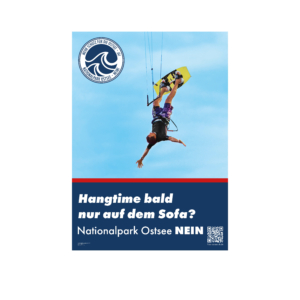 "Hangtime bald nur noch auf dem Sofa?" - Bilder-Kampagne Freie Ostsee Schleswig-Holstein gegen den Nationalpark Ostsee